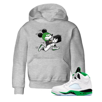 5s Lucky Green shirt to match jordans Thief Mouse sneaker tees Air Jordan 5 Lucky Green SNRT Sneaker Release Tees Streetwear baby toddler Heather Grey 1 cotton Shirt