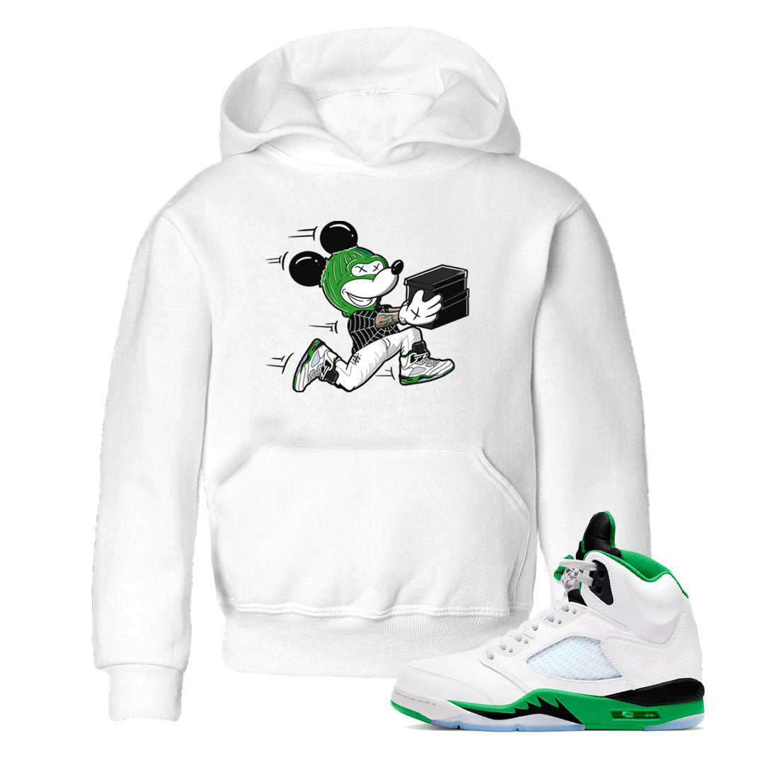 5s Lucky Green shirt to match jordans Thief Mouse sneaker tees Air Jordan 5 Lucky Green SNRT Sneaker Release Tees Streetwear baby toddler White 1 cotton Shirt