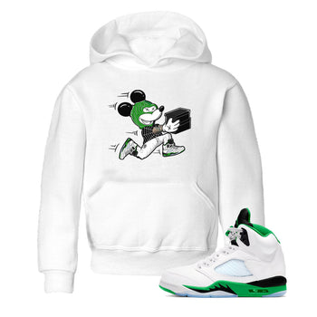 5s Lucky Green shirt to match jordans Thief Mouse sneaker tees Air Jordan 5 Lucky Green SNRT Sneaker Release Tees Streetwear baby toddler White 1 cotton Shirt