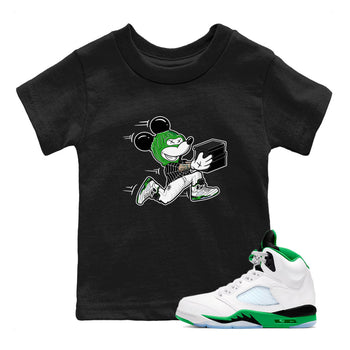 5s Lucky Green shirt to match jordans Thief Mouse sneaker tees Air Jordan 5 Lucky Green SNRT Sneaker Release Tees Streetwear baby toddler Black 1 cotton Shirt