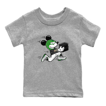 5s Lucky Green shirt to match jordans Thief Mouse sneaker tees Air Jordan 5 Lucky Green SNRT Sneaker Release Tees Streetwear baby toddler Heather Grey 2 cotton Shirt