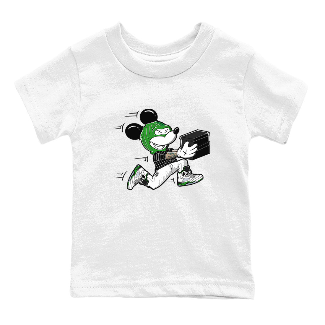 5s Lucky Green shirt to match jordans Thief Mouse sneaker tees Air Jordan 5 Lucky Green SNRT Sneaker Release Tees Streetwear baby toddler White 2 cotton Shirt