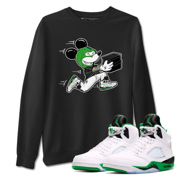 5s Lucky Green shirt to match jordans Thief Mouse sneaker tees Air Jordan 5 Lucky Green SNRT Sneaker Release Tees Streetwear unisex cotton Black 1 crew neck shirt