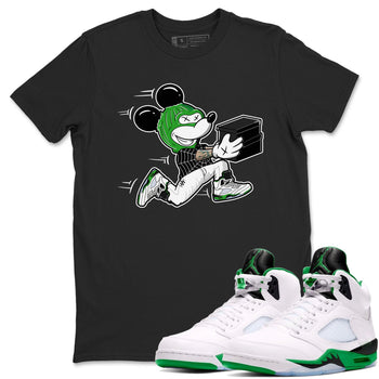 5s Lucky Green shirt to match jordans Thief Mouse sneaker tees Air Jordan 5 Lucky Green SNRT Sneaker Release Tees Streetwear unisex cotton Black 1 crew neck shirt