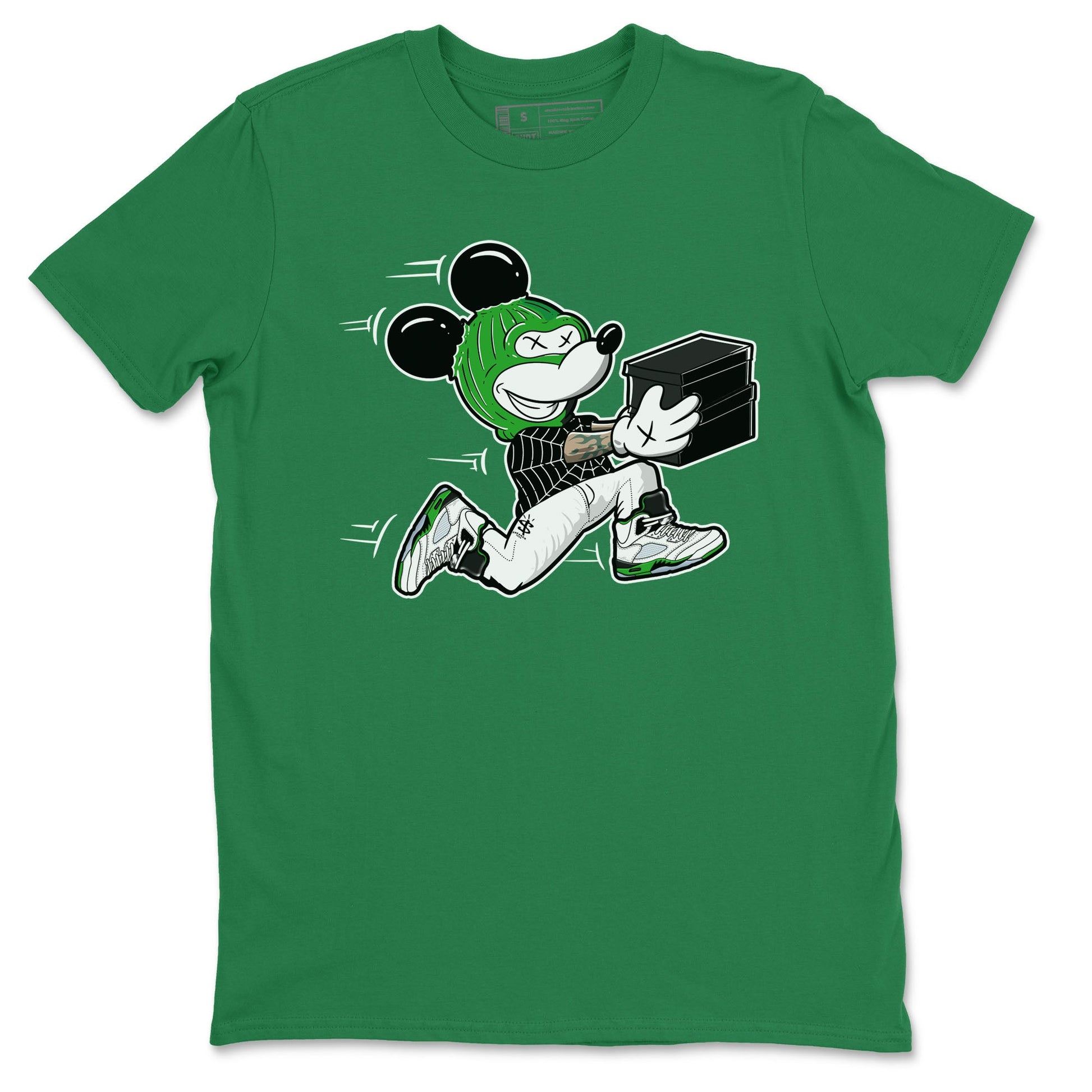5s Lucky Green shirt to match jordans Thief Mouse sneaker tees Air Jordan 5 Lucky Green SNRT Sneaker Release Tees Streetwear unisex cotton Kelly Green 2 crew neck shirt