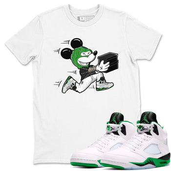 5s Lucky Green shirt to match jordans Thief Mouse sneaker tees Air Jordan 5 Lucky Green SNRT Sneaker Release Tees Streetwear unisex cotton White 1 crew neck shirt