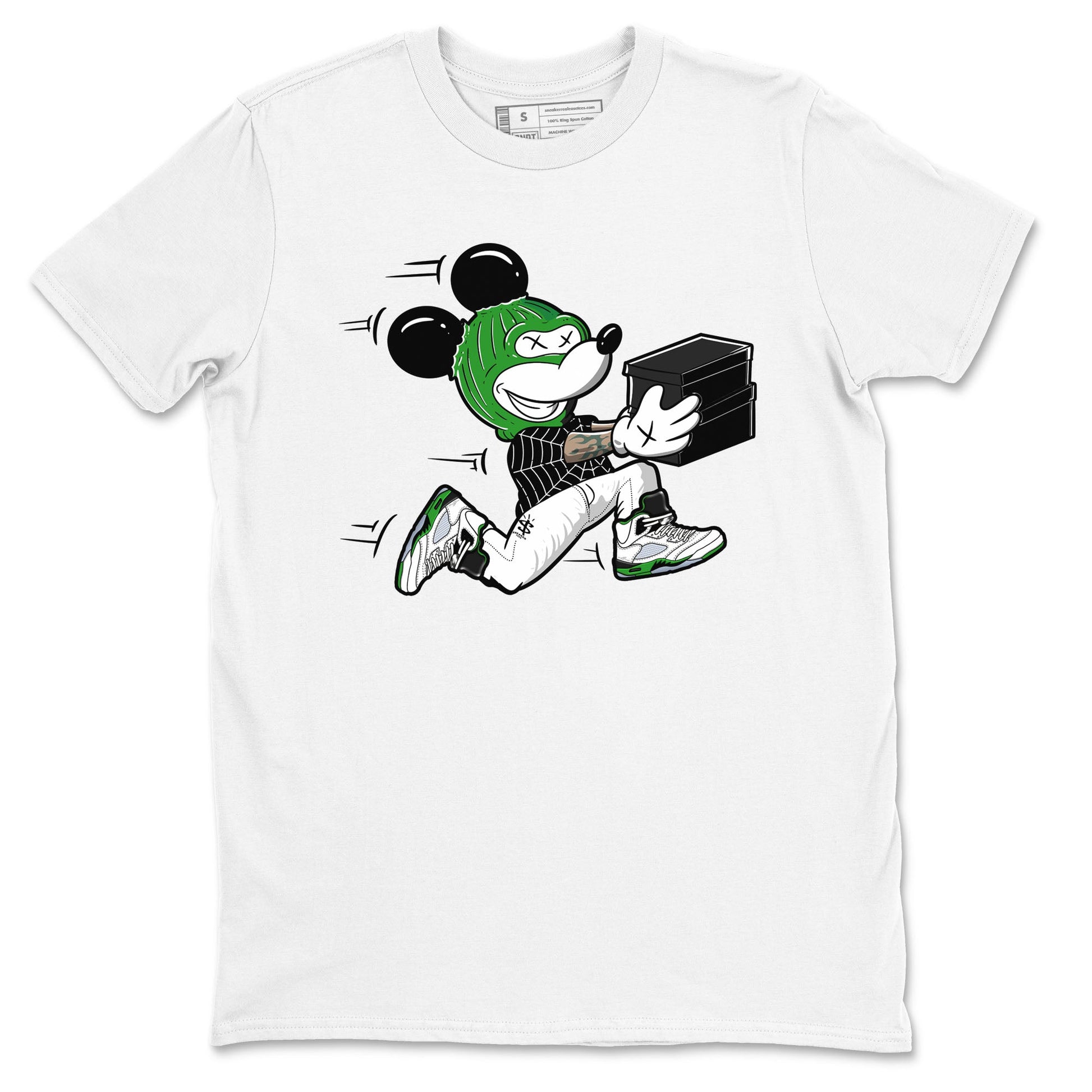 5s Lucky Green shirt to match jordans Thief Mouse sneaker tees Air Jordan 5 Lucky Green SNRT Sneaker Release Tees Streetwear unisex cotton White 2 crew neck shirt