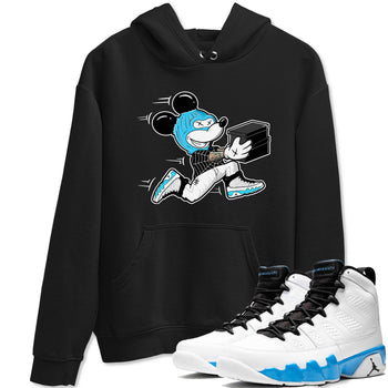 9s Powder Blue shirt to match jordans Thief Mouse sneaker tees Air Jordan 9 Powder Blue SNRT Sneaker Release Tees unisex cotton Black 1 crew neck shirt