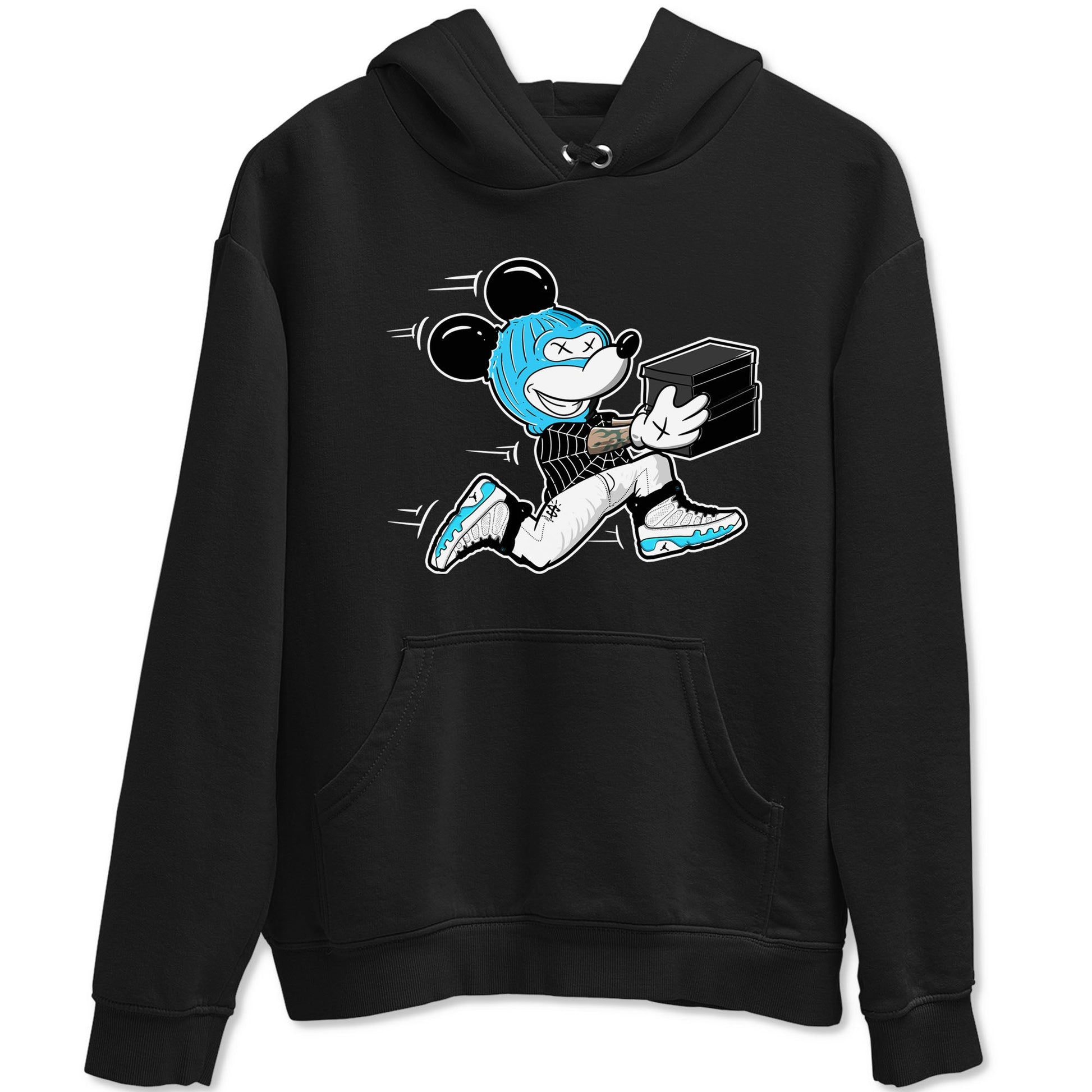 9s Powder Blue shirt to match jordans Thief Mouse sneaker tees Air Jordan 9 Powder Blue SNRT Sneaker Release Tees unisex cotton Black 2 crew neck shirt