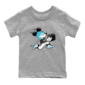 9s Powder Blue shirt to match jordans Thief Mouse sneaker tees Air Jordan 9 Powder Blue SNRT sneaker release tees baby toddler Heather Grey 2 cotton Shirt