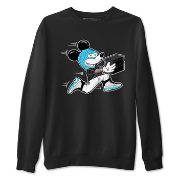 9s Powder Blue shirt to match jordans Thief Mouse sneaker tees Air Jordan 9 Powder Blue SNRT Sneaker Release Tees unisex cotton Black 2 crew neck shirt