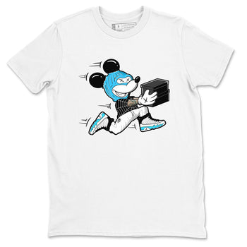 9s Powder Blue shirt to match jordans Thief Mouse sneaker tees Air Jordan 9 Powder Blue SNRT Sneaker Release Tees unisex cotton White 2 crew neck shirt