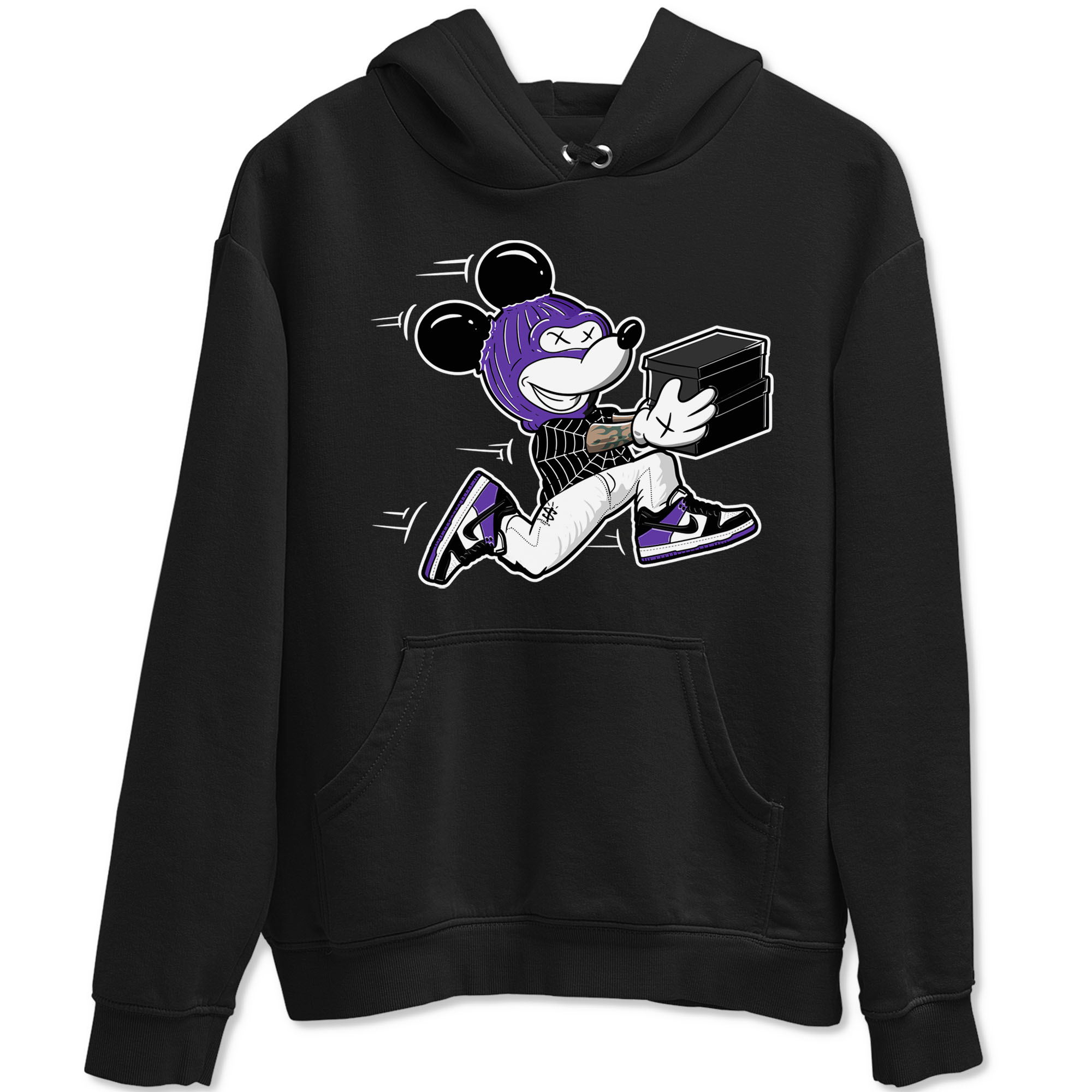 Nike SB Dunk Low Court Purple Shirt To Match Jordans Thief Mouse Streetwear Fashion Dunk Low Court Purple SNRT Sneaker Release Tees unisex cotton Black 2 crew neck shirt
