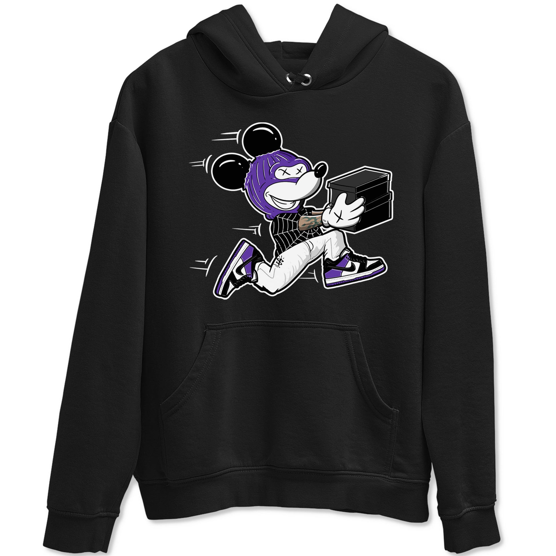 Nike SB Dunk Low Court Purple Shirt To Match Jordans Thief Mouse Streetwear Fashion Dunk Low Court Purple SNRT Sneaker Release Tees unisex cotton Black 2 crew neck shirt