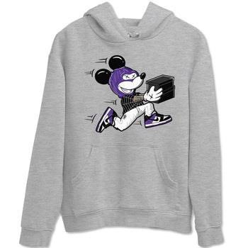 Nike SB Dunk Low Court Purple Shirt To Match Jordans Thief Mouse Streetwear Fashion Dunk Low Court Purple SNRT Sneaker Release Tees unisex cotton Heather Grey 2 crew neck shirt