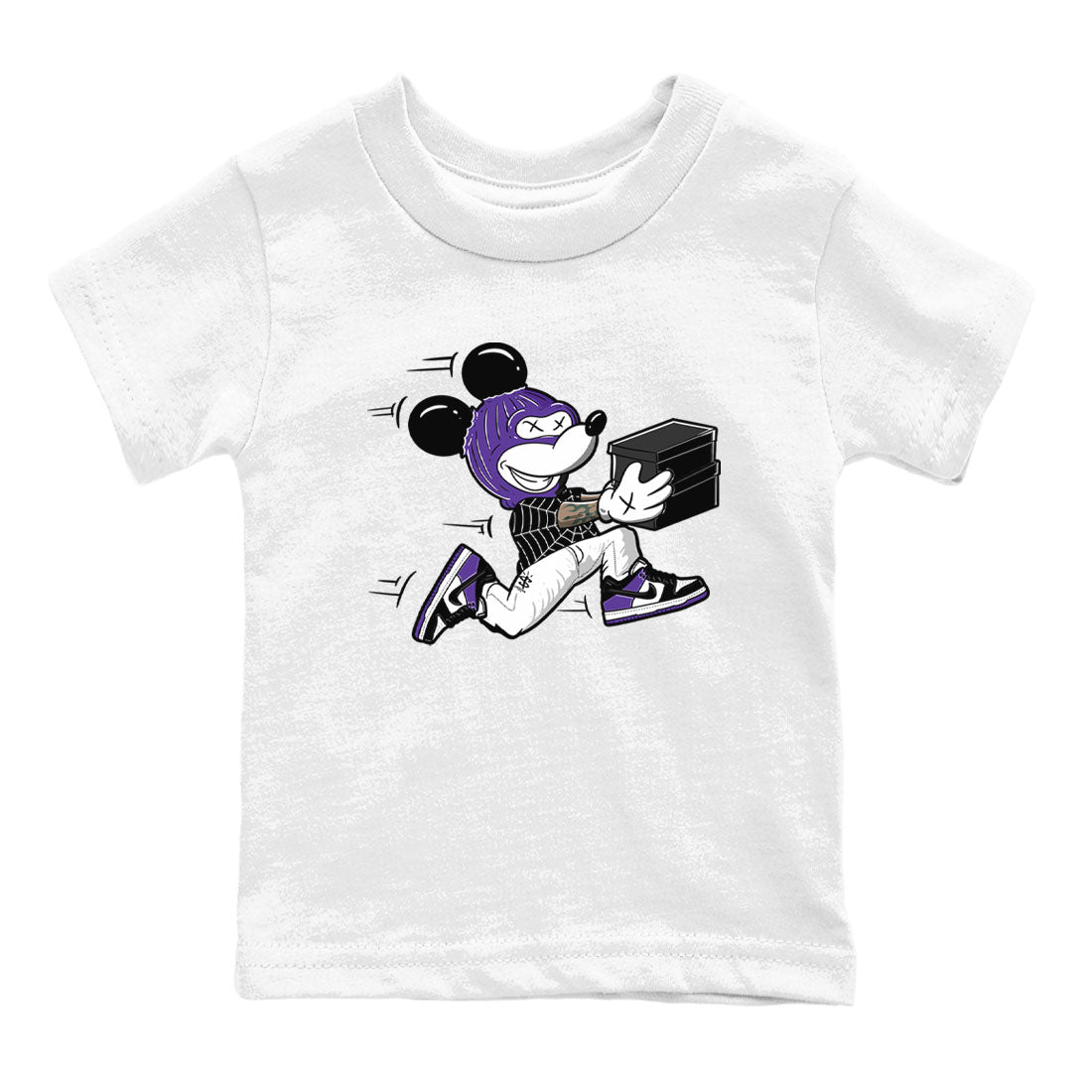 Nike SB Dunk Low Court Purple Shirt To Match Jordans Thief Mouse Streetwear Fashion Dunk Low Court Purple SNRT sneaker release tees baby toddler White 2 cotton Shirt
