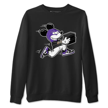 Nike SB Dunk Low Court Purple Shirt To Match Jordans Thief Mouse Streetwear Fashion Dunk Low Court Purple SNRT Sneaker Release Tees unisex cotton Black 2 crew neck shirt