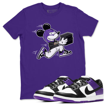 Nike SB Dunk Low Court Purple Shirt To Match Jordans Thief Mouse Streetwear Fashion Dunk Low Court Purple SNRT Sneaker Release Tees unisex cotton Purple 1 crew neck shirt
