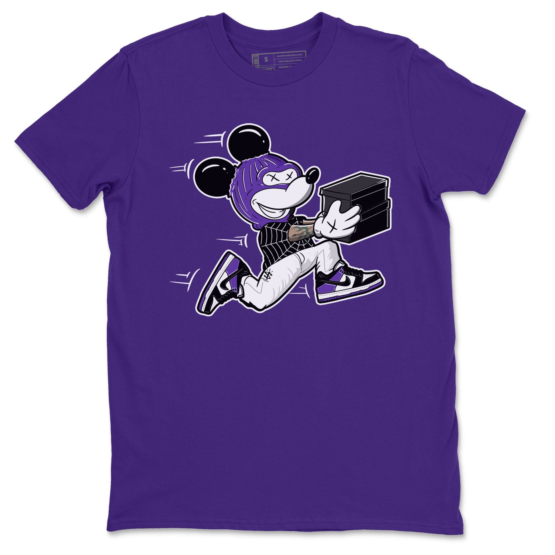 Nike SB Dunk Low Court Purple Shirt To Match Jordans Thief Mouse Streetwear Fashion Dunk Low Court Purple SNRT Sneaker Release Tees unisex cotton Purple 2 crew neck shirt