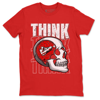 Air Jordan 4 Red Cement Sneaker Match Tees Think Think Think 4s Red Cement T-Shirts Sneaker Release Tees Unisex Shirts Red 2