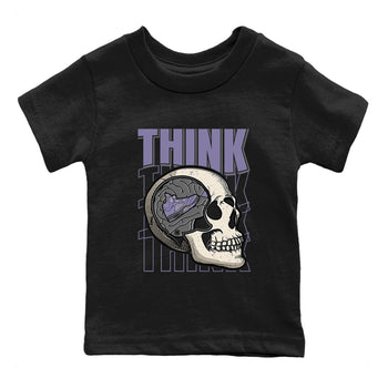 Air Jordan 5 Indigo Haze Sneaker Match Tees Think Think Think 5s Indigo Haze Tee Sneaker Release Tees Kids Shirts Black 2