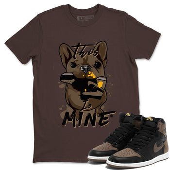 Jordan 1s Palomino shirt to match jordans This Is Mine sneaker tees Air Jordan 1 Palomino SNRT Sneaker Release Tees Unisex Dark Chocolate 1 T-Shirt