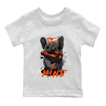 Air Jordan 12 Brilliant Orange Sneaker Match Tees This Is Mine Sneaker Tees 12s Brilliant Orange Tee Kids Shirts White 2