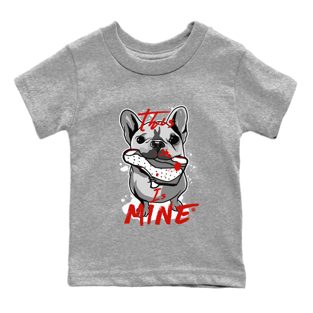 Air Jordan 13 Wolf Grey Sneaker Match Tees This Is Mine Sneaker Tees Air Jordan 13 Retro Wolf Grey T-Shirt Kids Shirts Heather Grey 2