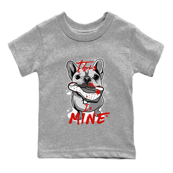 Air Jordan 13 Wolf Grey Sneaker Match Tees This Is Mine Sneaker Tees Air Jordan 13 Retro Wolf Grey T-Shirt Kids Shirts Heather Grey 2