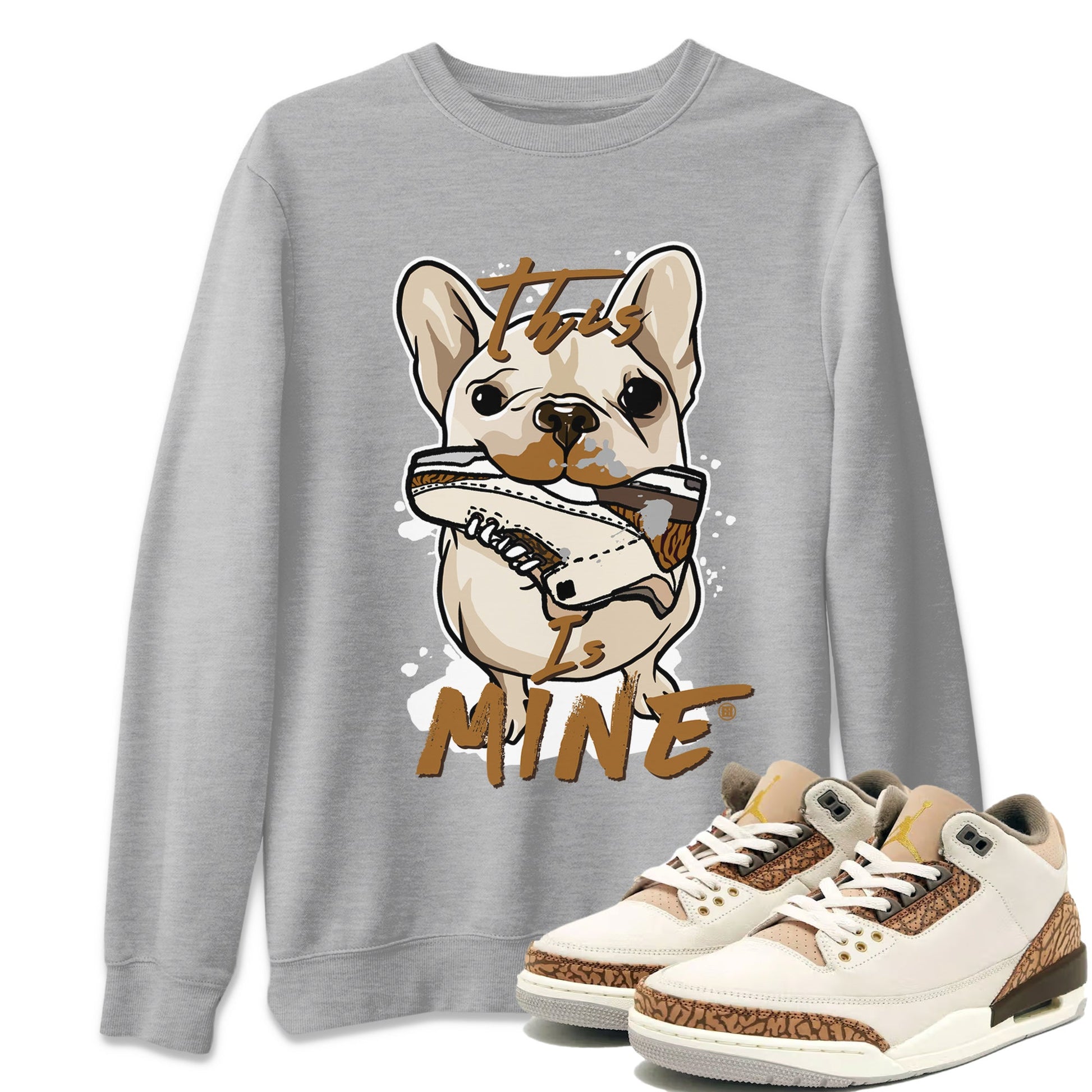 Air Jordan 3 Palomino Sneaker Match Tees This Is Mine Sneaker Tees Jordan 3 Palomino Sneaker Release Tees Unisex Shirts Heather Grey 1