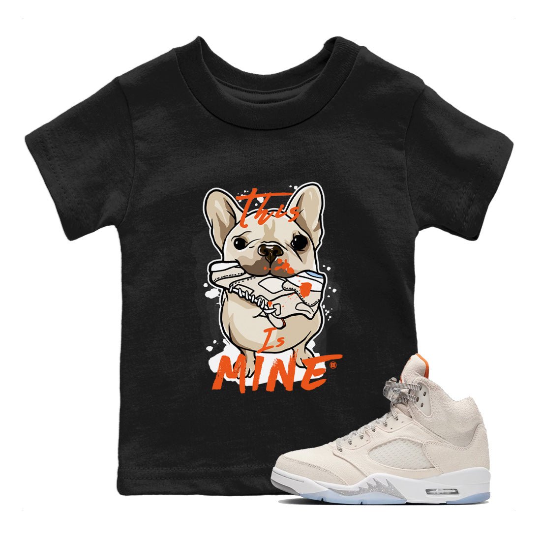 Air Jordan 5 Craft Sneaker Match Tees This Is Mine Sneaker Tees 5s Craft Shirt Kids Shirts Black 1