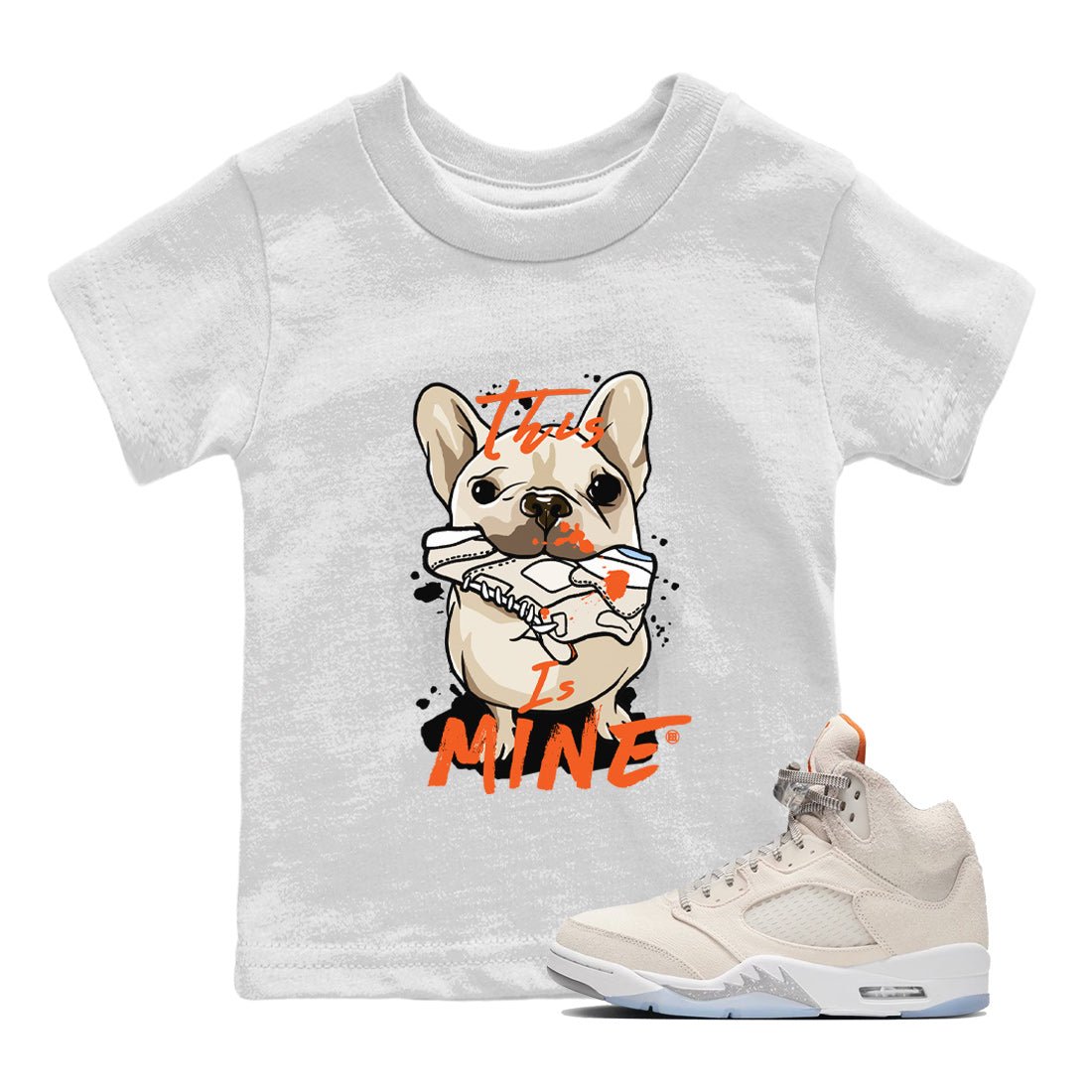 Air Jordan 5 Craft Sneaker Match Tees This Is Mine Sneaker Tees 5s Craft Shirt Kids Shirts White 1