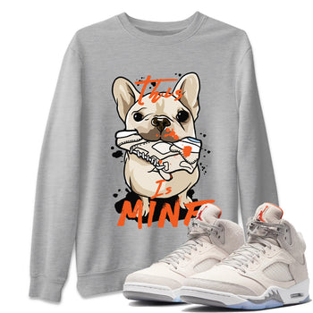 Air Jordan 5 Craft Sneaker Match Tees This Is Mine Sneaker Tees 5s Craft Shirt Unisex Shirts Heather Grey 1