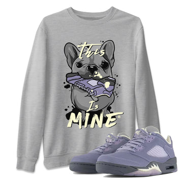 Air Jordan 5 Indigo Haze Sneaker Match Tees This Is Mine 5s Indigo Haze Shirts Sneaker Release Tees Unisex Shirts Heather Grey 1
