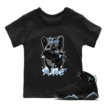 7s Chambray Sneaker Match Tees This Is Mine Sneaker Tees Air Jordan 7 Chambray Sneaker Release Tees Kids Shirts Black 1