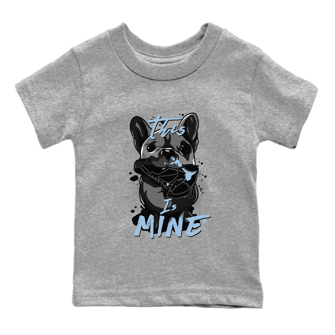 7s Chambray Sneaker Match Tees This Is Mine Sneaker Tees Air Jordan 7 Chambray Sneaker Release Tees Kids Shirts Heather Grey 2