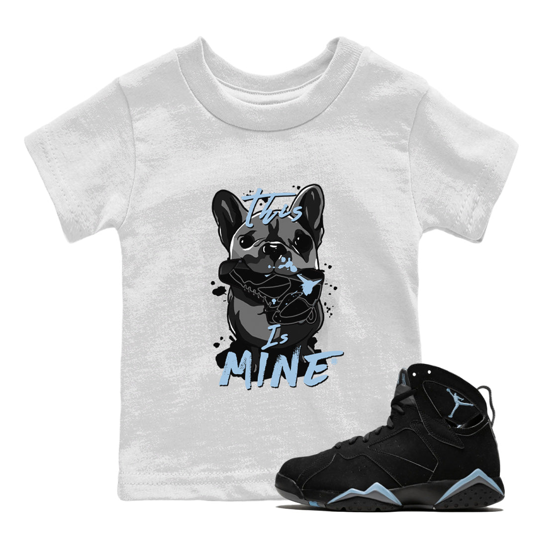 7s Chambray Sneaker Match Tees This Is Mine Sneaker Tees Air Jordan 7 Chambray Sneaker Release Tees Kids Shirts White 1