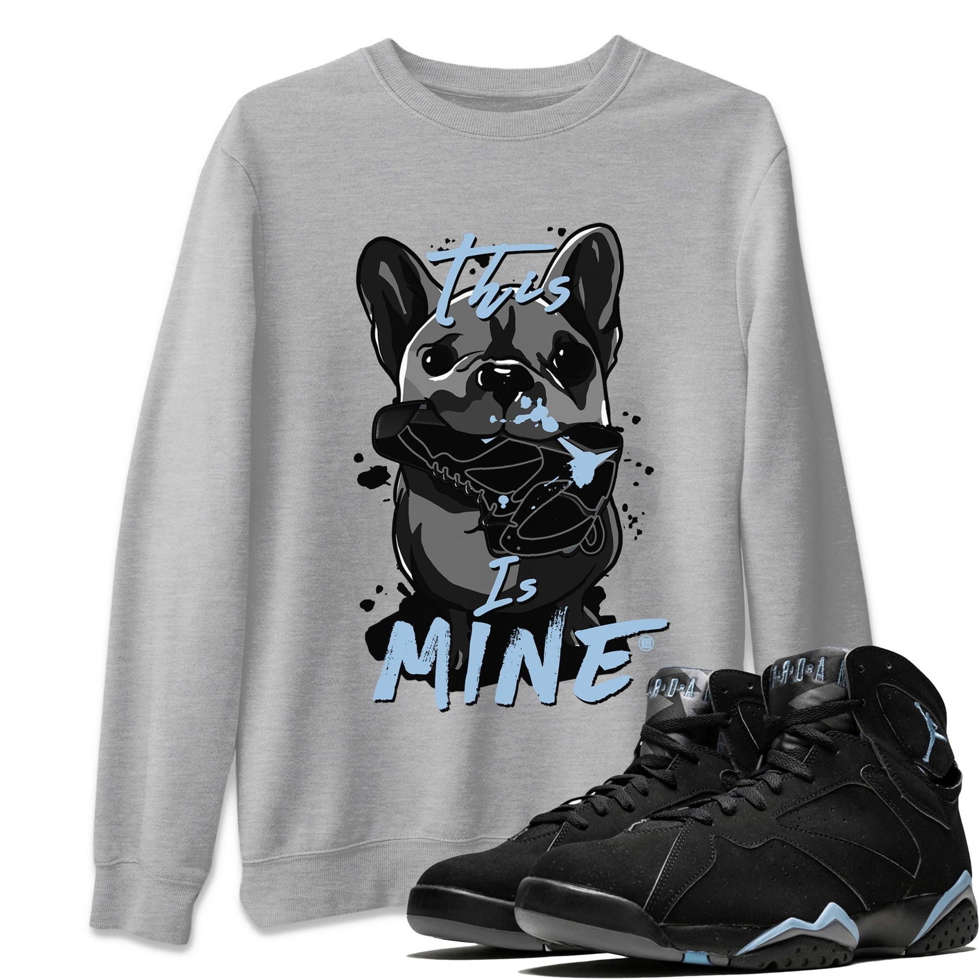 7s Chambray Sneaker Match Tees This Is Mine Sneaker Tees Air Jordan 7 Chambray Sneaker Release Tees Unisex Shirts Heather Grey 1