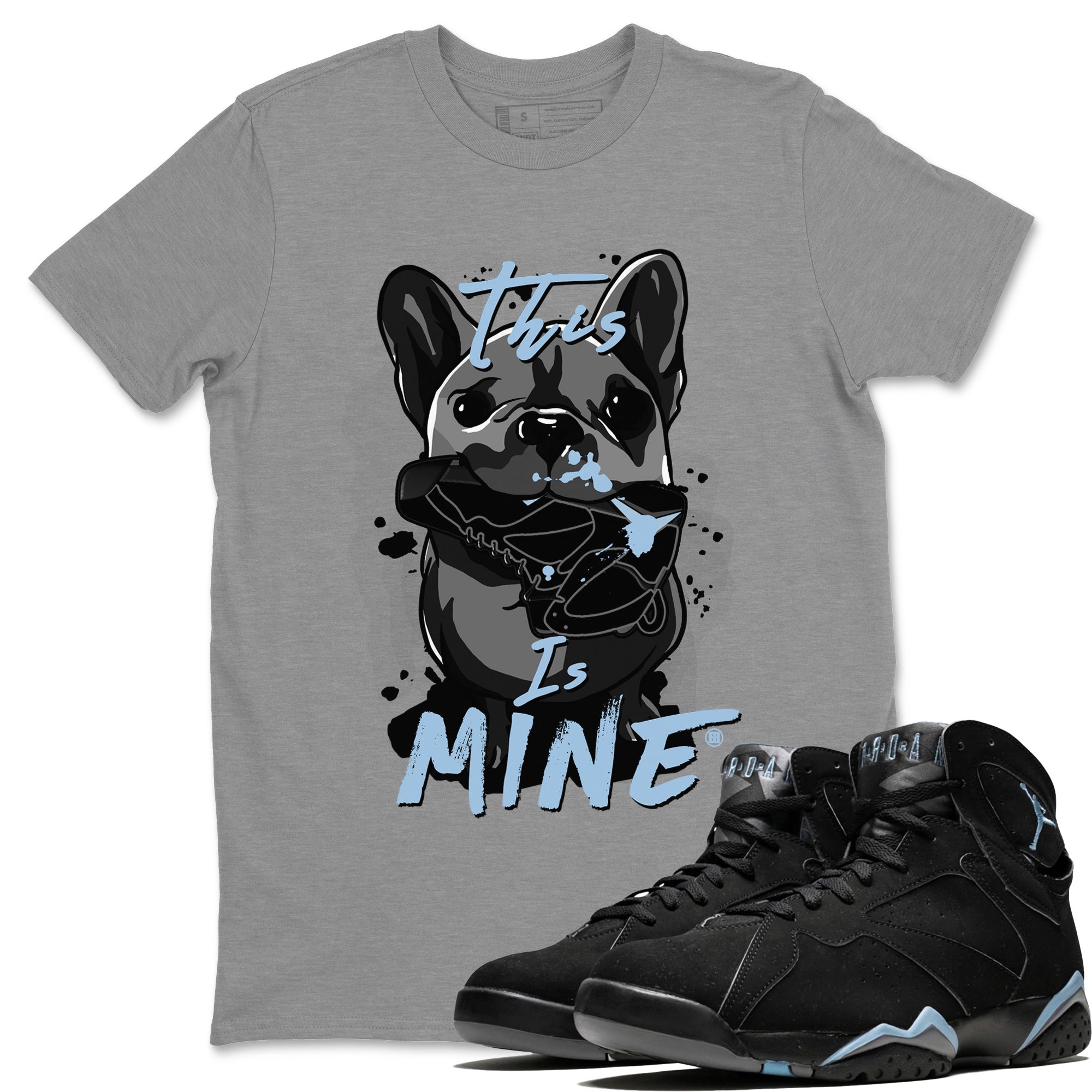 7s Chambray Sneaker Match Tees This Is Mine Sneaker Tees Air Jordan 7 Chambray Sneaker Release Tees Unisex Shirts Heather Grey 1
