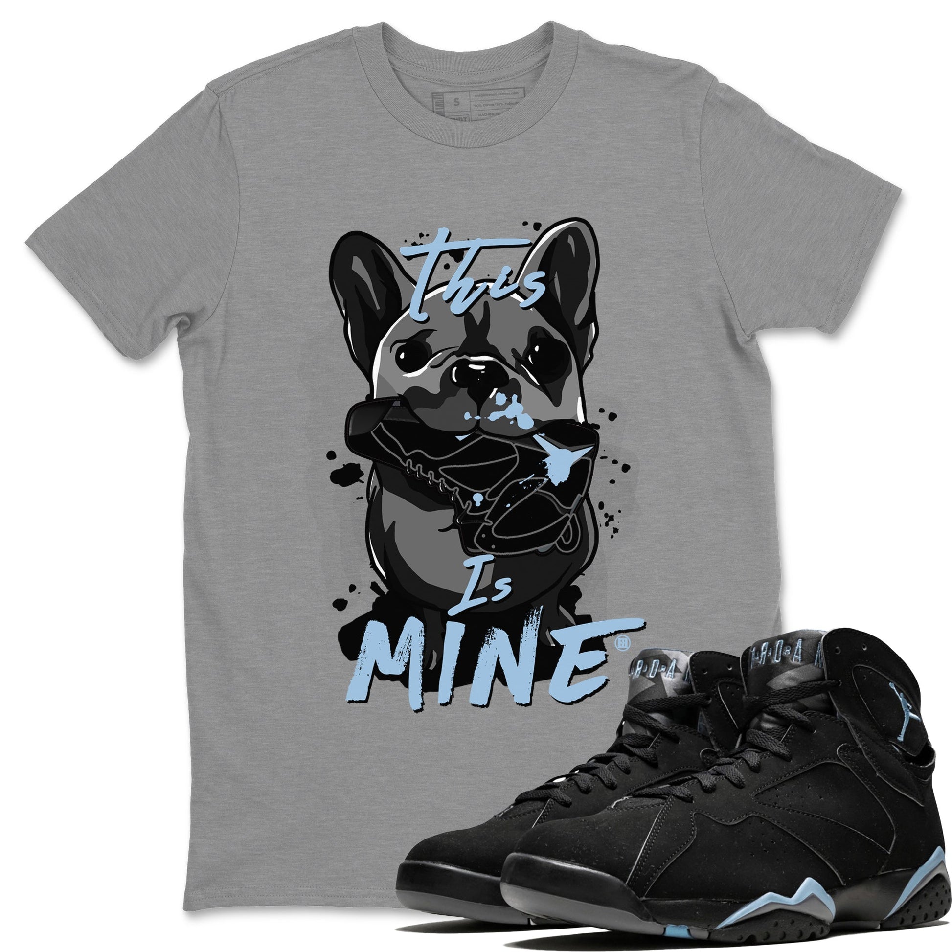 7s Chambray Sneaker Match Tees This Is Mine Sneaker Tees Air Jordan 7 Chambray Sneaker Release Tees Unisex Shirts Heather Grey 1