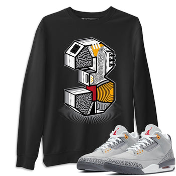 Jordan 3 Cool Grey Sneaker Match Tees Three Statue Sneaker Tees Jordan 3 Cool Grey Sneaker Release Tees Unisex Shirts
