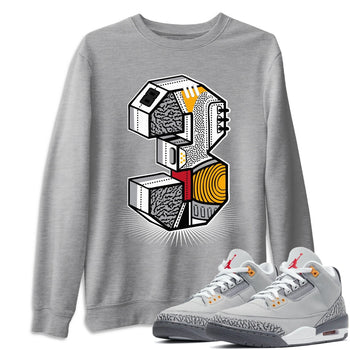 Jordan 3 Cool Grey Sneaker Match Tees Three Statue Sneaker Tees Jordan 3 Cool Grey Sneaker Release Tees Unisex Shirts