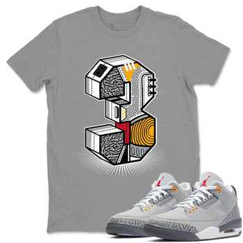 Jordan 3 Cool Grey Sneaker Match Tees Three Statue Sneaker Tees Jordan 3 Cool Grey Sneaker Release Tees Unisex Shirts