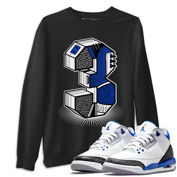 Jordan 3 Racer Blue Sneaker Match Tees Three Statue Sneaker Tees Jordan 3 Racer Blue Sneaker Release Tees Unisex Shirts