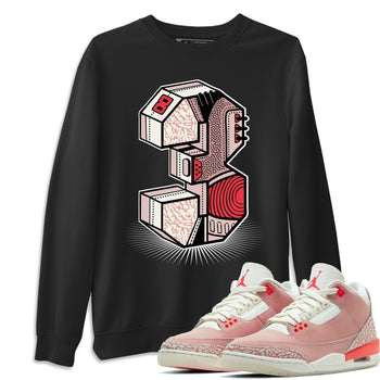 Jordan 3 Rust Pink Sneaker Match Tees Three Statue Sneaker Tees Jordan 3 Rust Pink Sneaker Release Tees Unisex Shirts