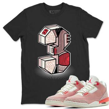 Jordan 3 Rust Pink Sneaker Match Tees Three Statue Sneaker Tees Jordan 3 Rust Pink Sneaker Release Tees Unisex Shirts