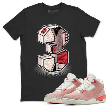Jordan 3 Rust Pink Sneaker Match Tees Three Statue Sneaker Tees Jordan 3 Rust Pink Sneaker Release Tees Unisex Shirts