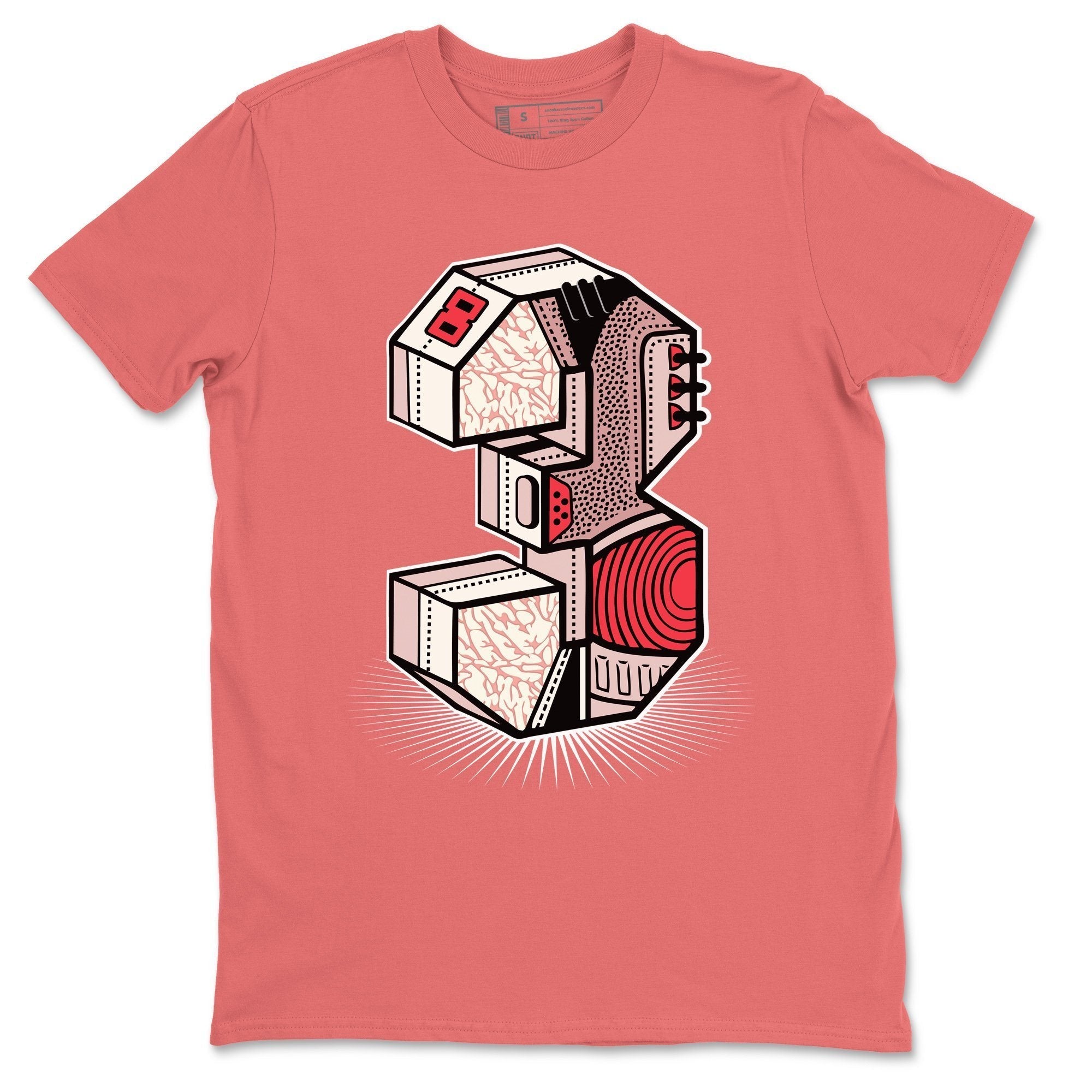 Jordan 3 Rust Pink Sneaker Match Tees Three Statue Sneaker Tees Jordan 3 Rust Pink Sneaker Release Tees Unisex Shirts