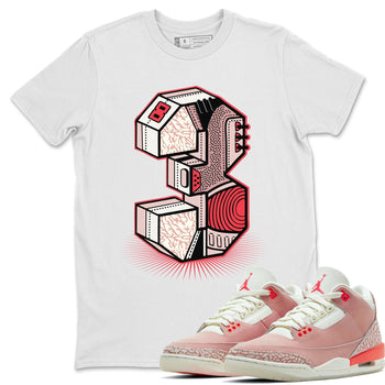 Jordan 3 Rust Pink Sneaker Match Tees Three Statue Sneaker Tees Jordan 3 Rust Pink Sneaker Release Tees Unisex Shirts