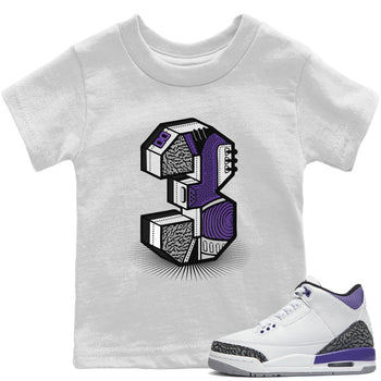 Jordan 3 Dark Iris Sneaker Match Tees Three Statue Sneaker Tees Jordan 3 Dark Iris Sneaker Release Tees Kids Shirts